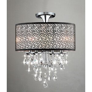 Bubble Shade 4-Light Semi Flush Mount