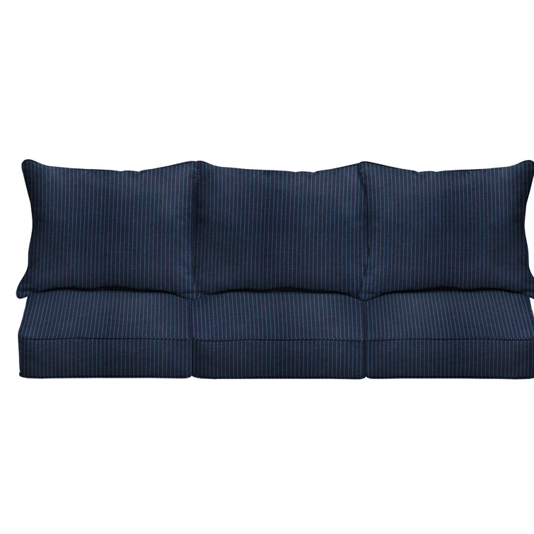 Breakwater Bay 6 Piece Deep Seating Striped Indoor Outdoor Sunbrella Sofa Cushion Set Wayfair