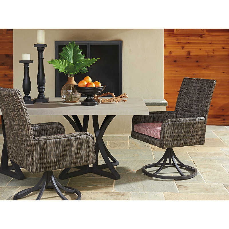 Cypress Point Ocean Terrace Rocker Swivel Patio Dining Chair With Cushion