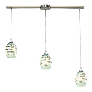 Oversized Glass Pendant Light angelika 3 light glass pendant