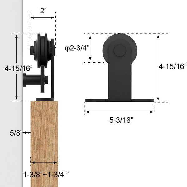 Lazio Sliding Standard Double Barn Door Hardware Kit & Reviews | Wayfair