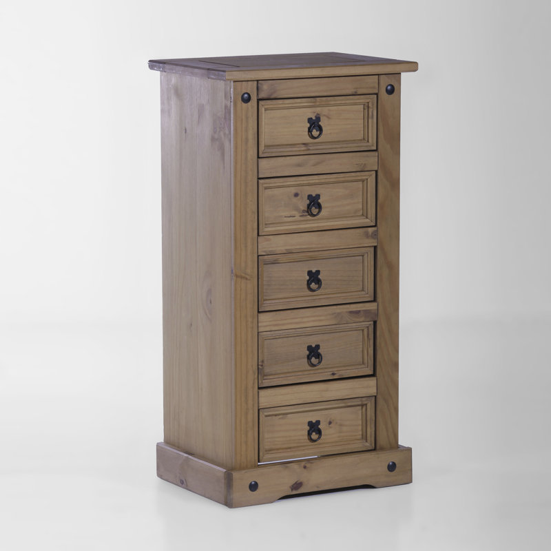 August Grove Swink Narrow Bedroom 5 Drawer Lingerie Chest Wayfair