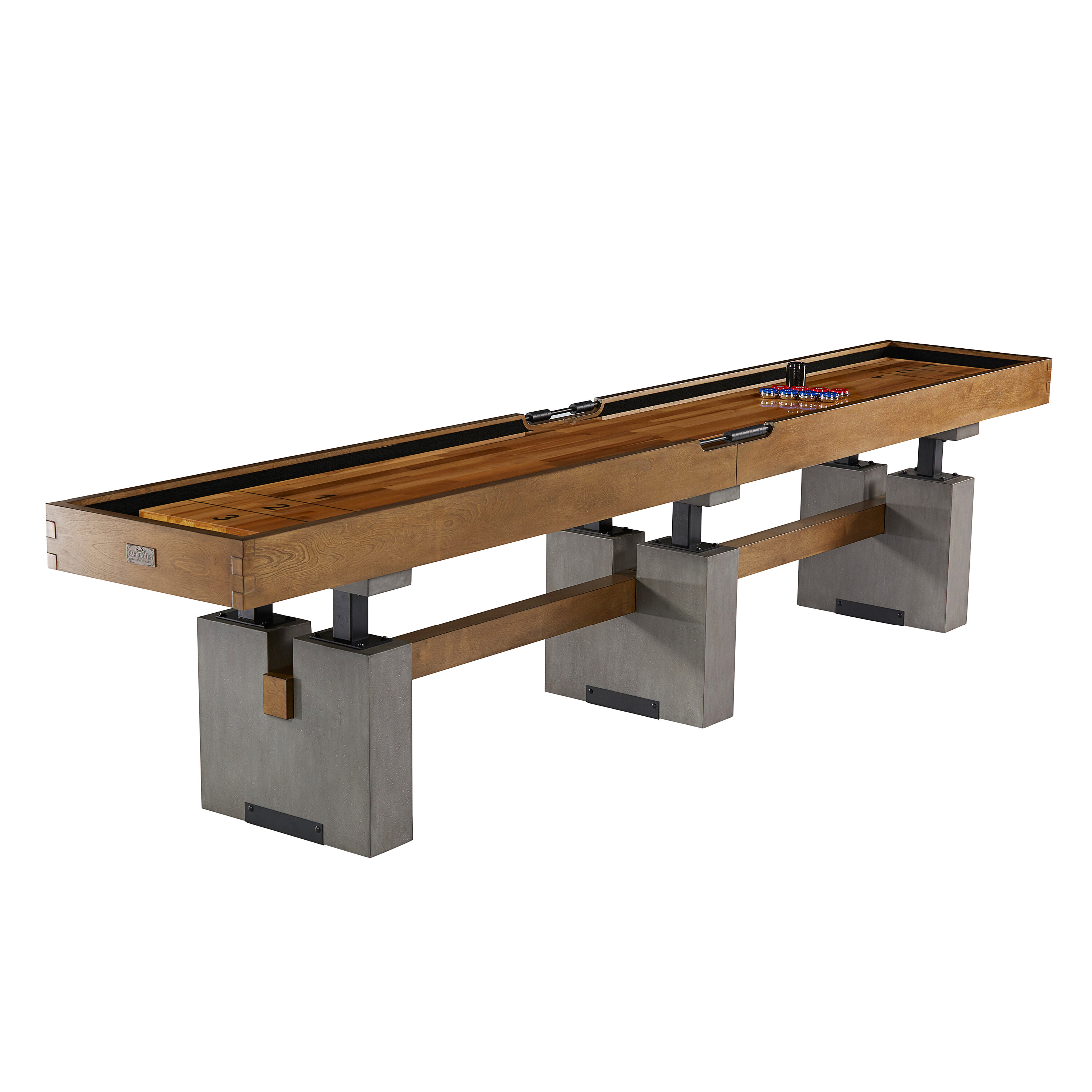 Berner Billiards The Rustic 12 Foot Shuffleboard Table in Brown