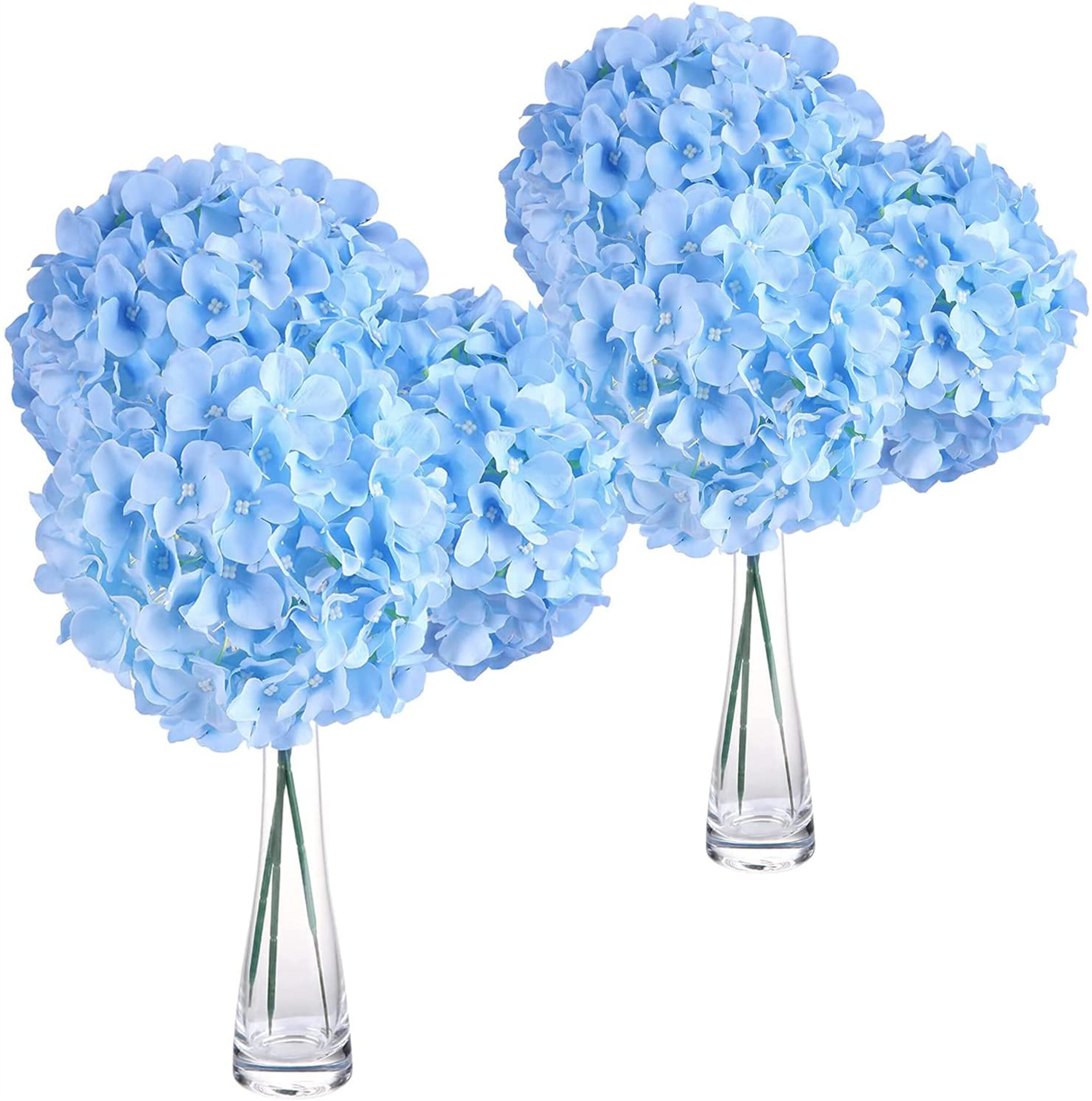 Pack of 50 Artificial Silk Hydrangea Flower Heads for Flower Wall Decorations