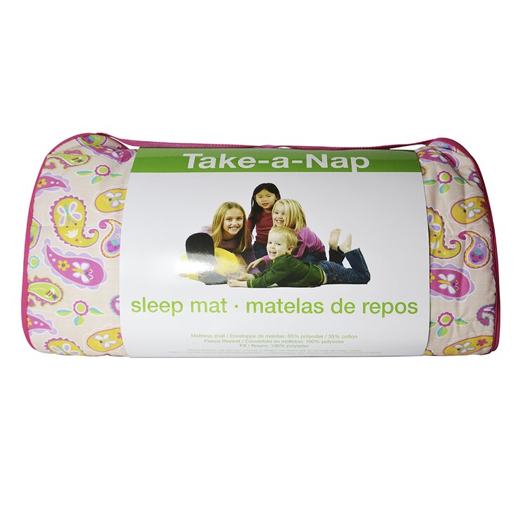 Fits Sleeping Toddlers and Young Children Baby Boom Nap Mat Set Includes Pillow and Fleece Blanket or Kindergarten Kid Friendly Design Great for Boys and Girls Napping at Daycare Preschool 