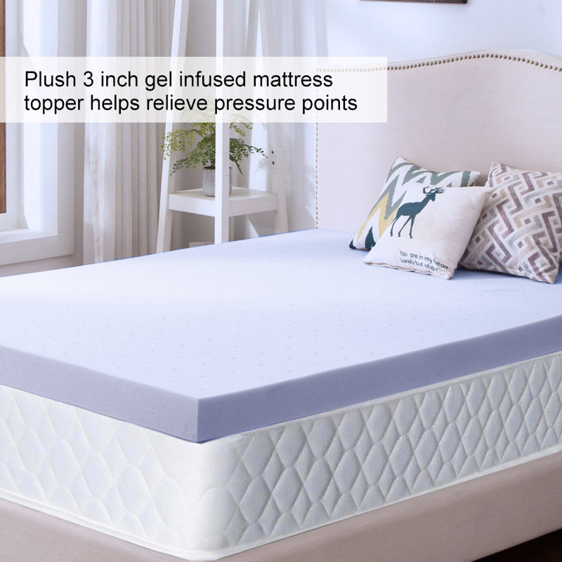 White Noise Merced 3 Gel Memory Foam Mattress Topper Reviews Wayfair