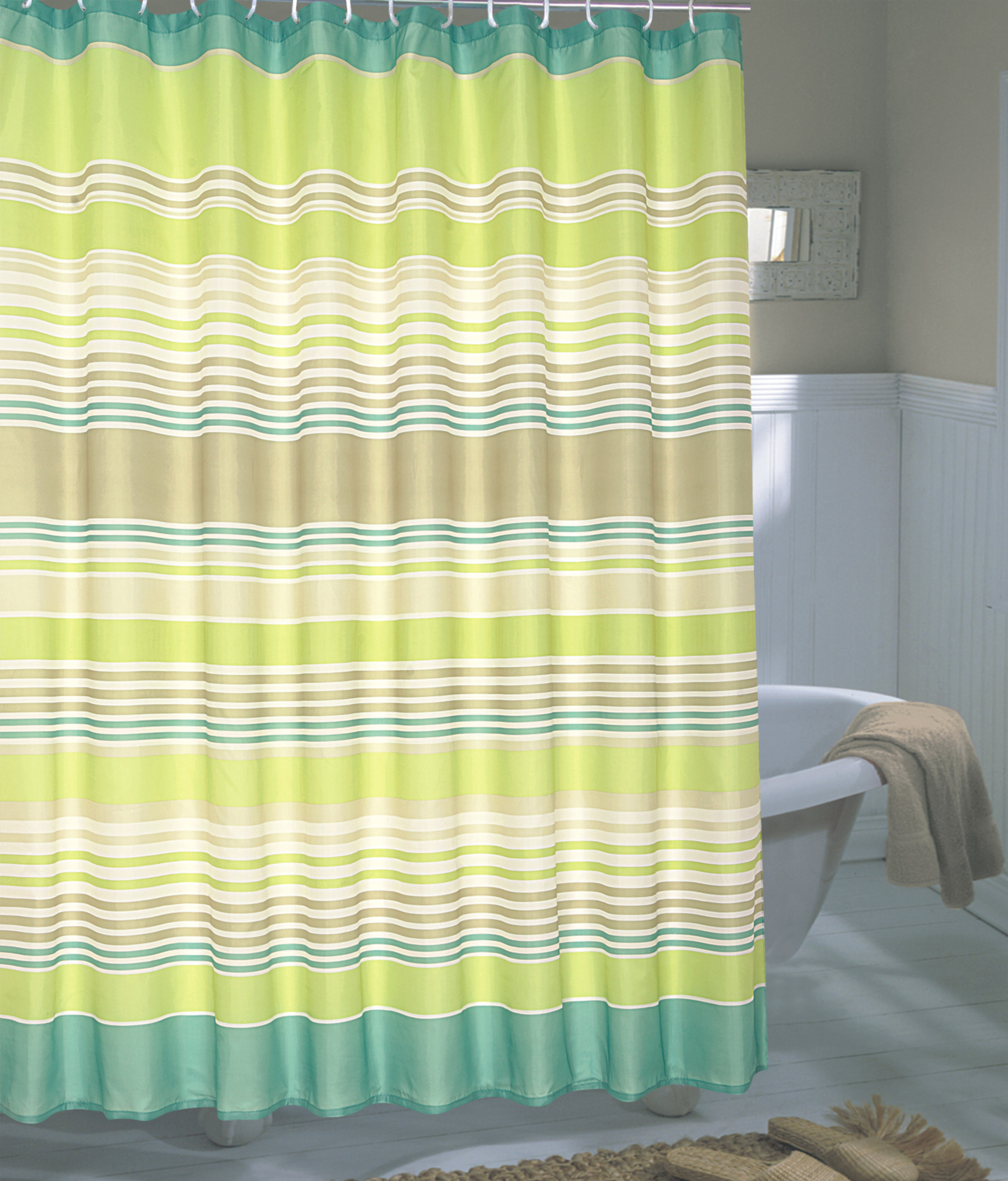 Carnation Home Fashions Brighton Single Shower Curtain Reviews Wayfair