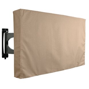 Weatherproof Weather Dust Resistant Television Protector 57 Flat Screens Outdoor TV Cover Brown 55 Model for 53'' Slim Fit 