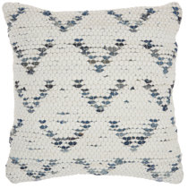 blue and white throw pillow covers