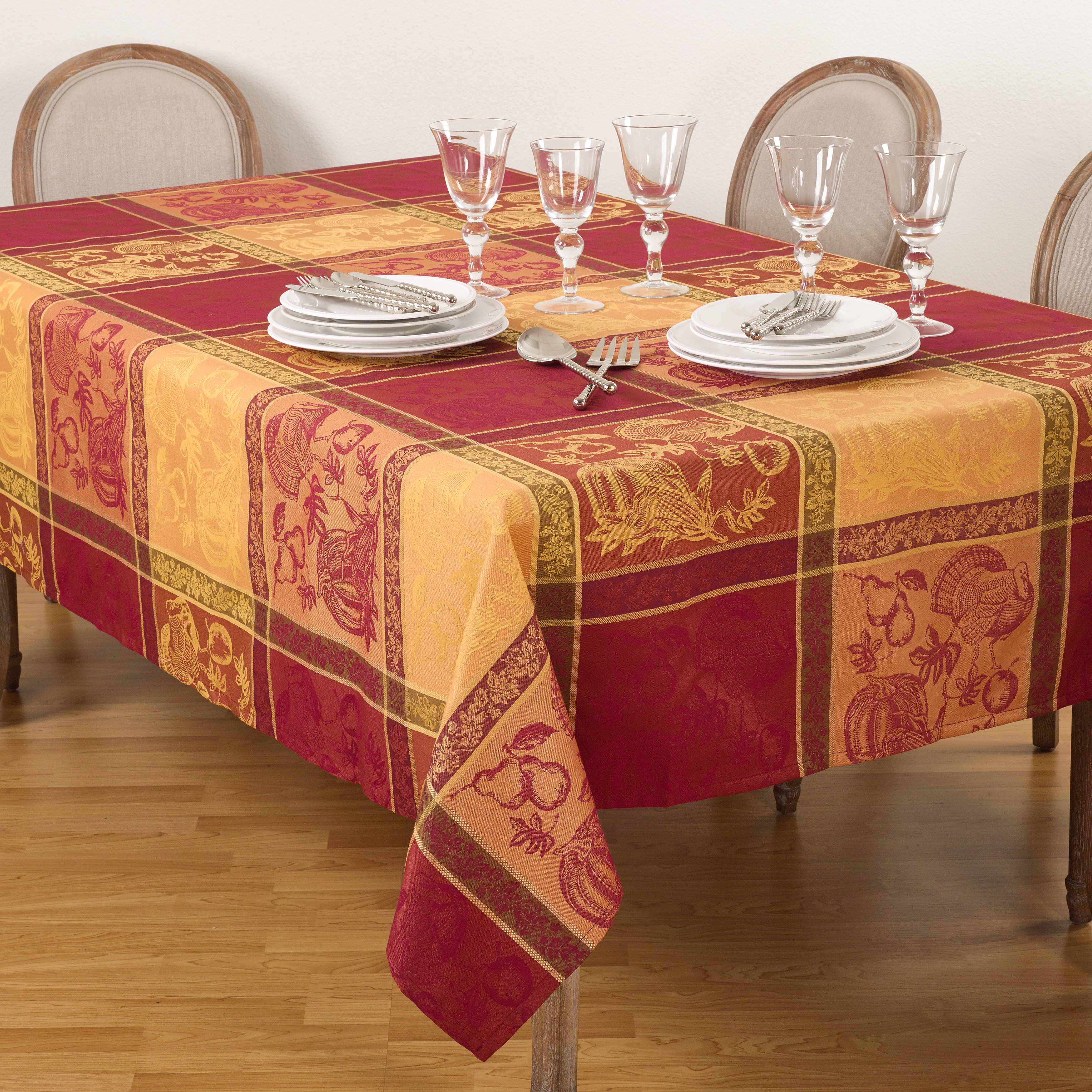 The Holiday Aisle® Pohl Rectangular Thanksgiving Tablecloth & Reviews |  Wayfair