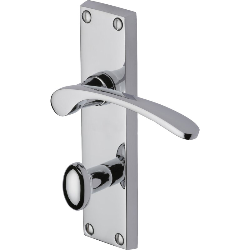 bathroom lock and handle set