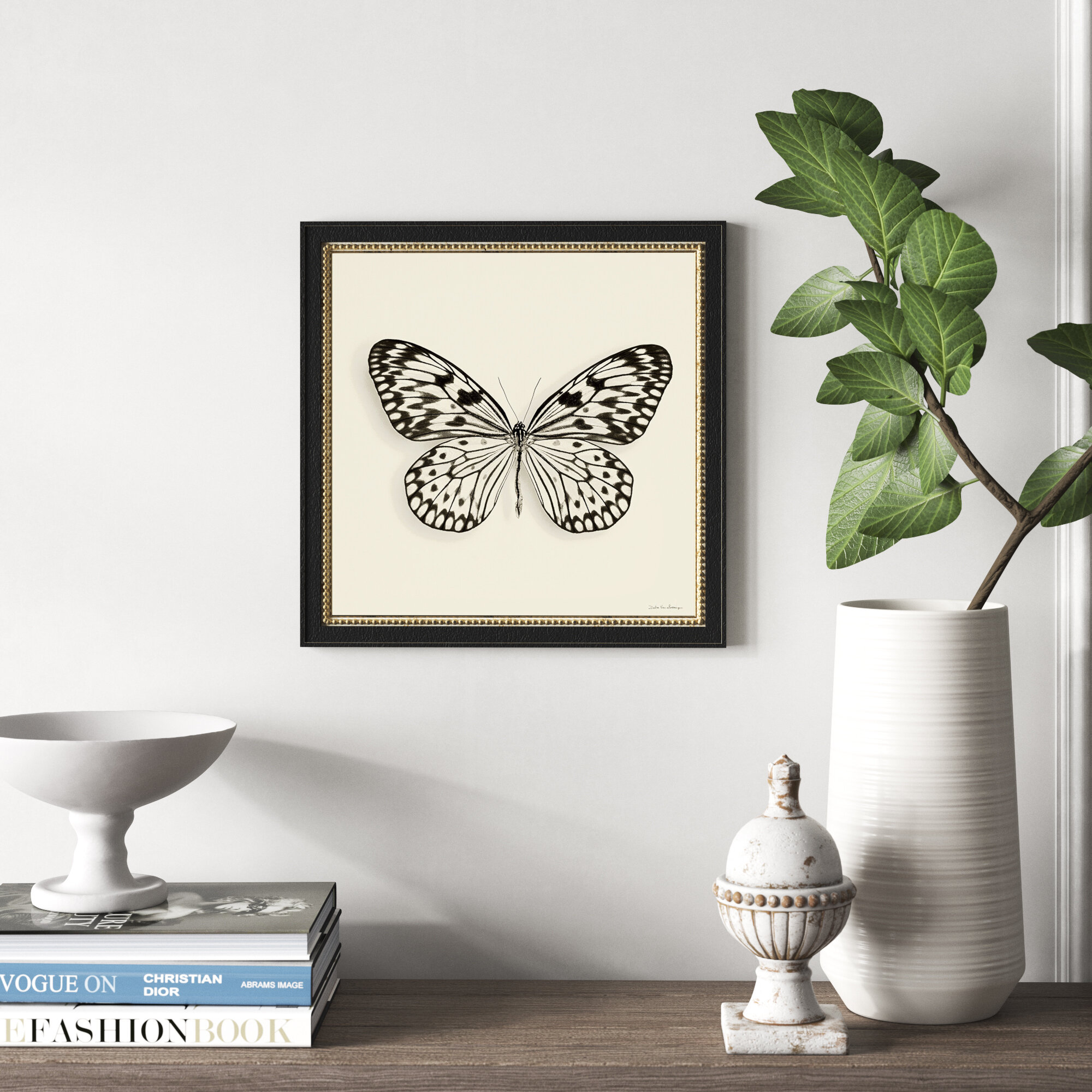 Square Animal Photo Canvas Small Wall Art Picture Prints Butterfly Orange Flower 