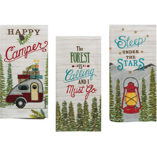 5th Wheel Trailer Decor Personalized Terry Cloth Towel 15 X 25 Happy Campers