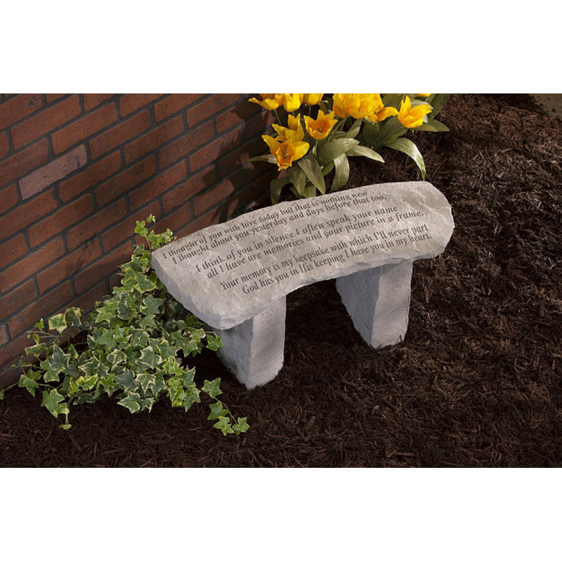 I Thought Of You With Love Stone Garden Bench