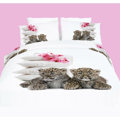 Baby Leopards Duvet Cover Set Dolce Mela Size Queen