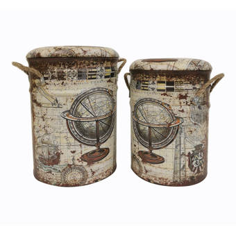 Williston Forge Mington 2 Piece Metal Garden Stool Set Wayfair Williston Forge Mington 2 Piece