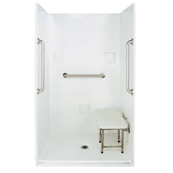Maax Inc Camelia 48 W X 79 H Framed Rectangle Shower Stall With Seat And Base Included Wayfair