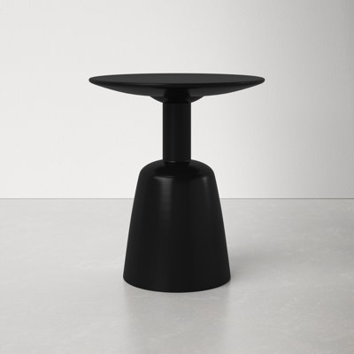 Incomplete James Solid Wood Pedestal End Table