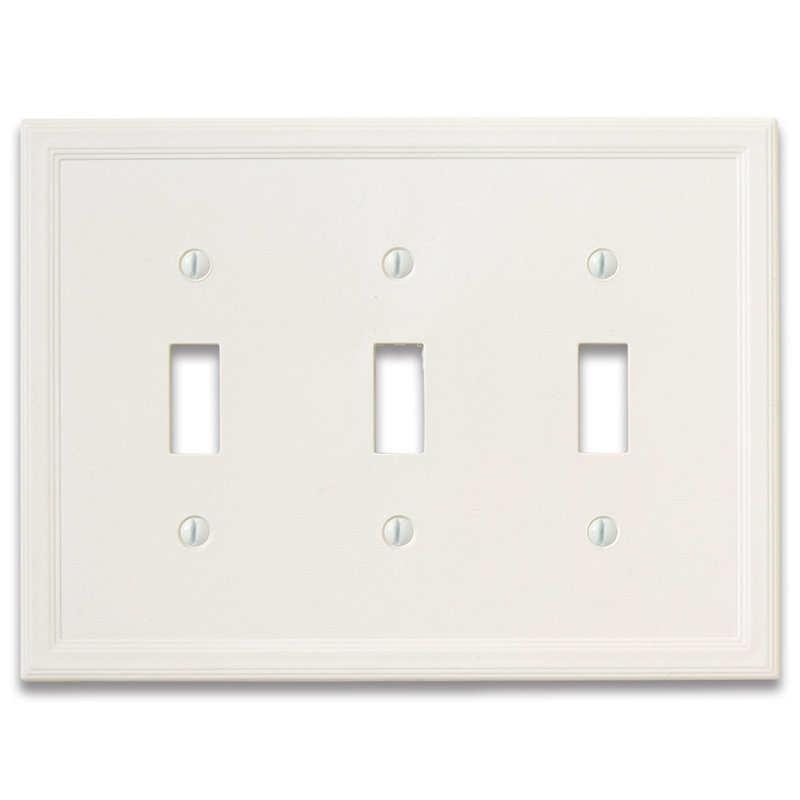 Cornice Insulated 3 Gang Toggle Light Switch Wall Plate