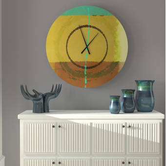 Ivy Bronx Oversized Wall Clock Reviews Wayfair