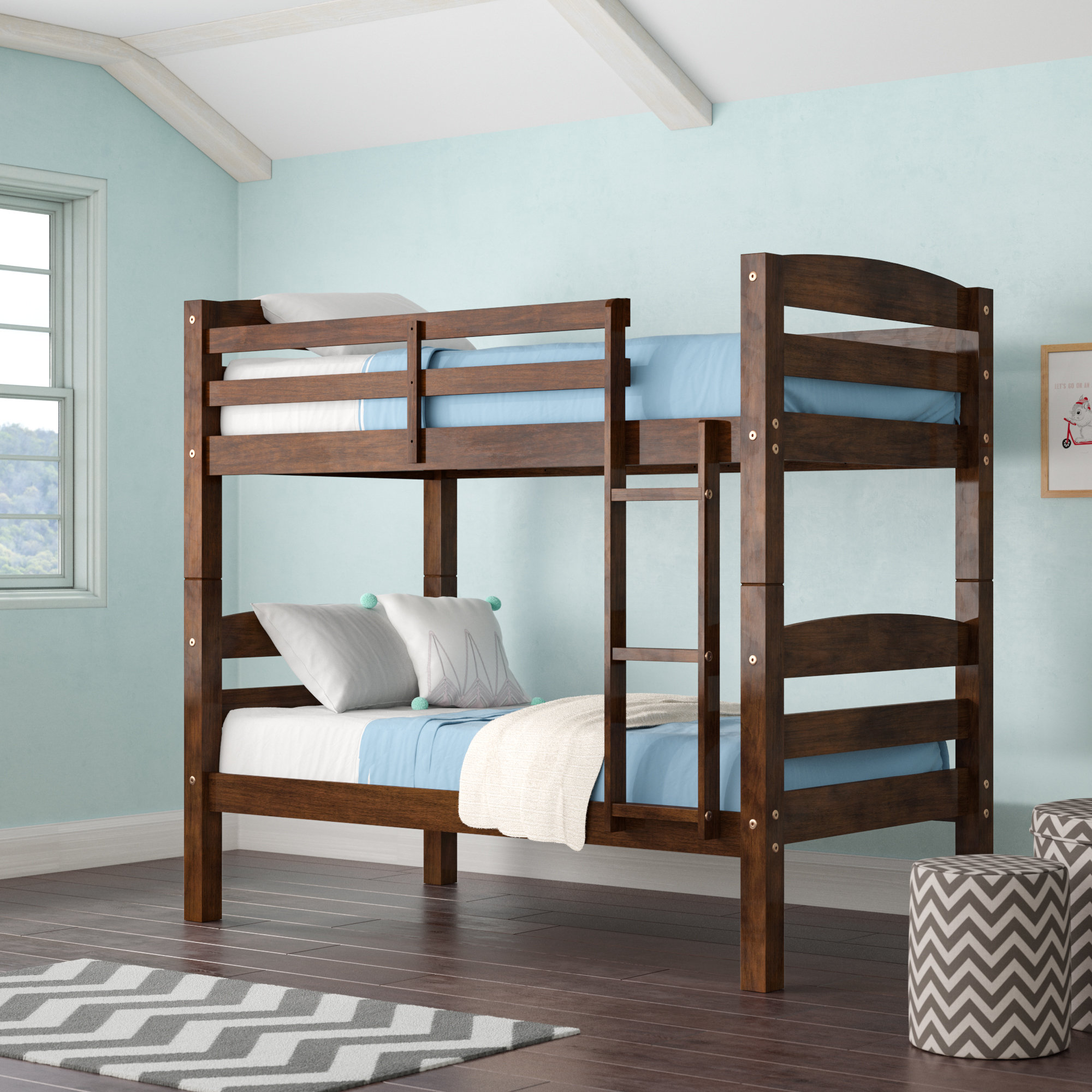 abby twin over twin bunk bed