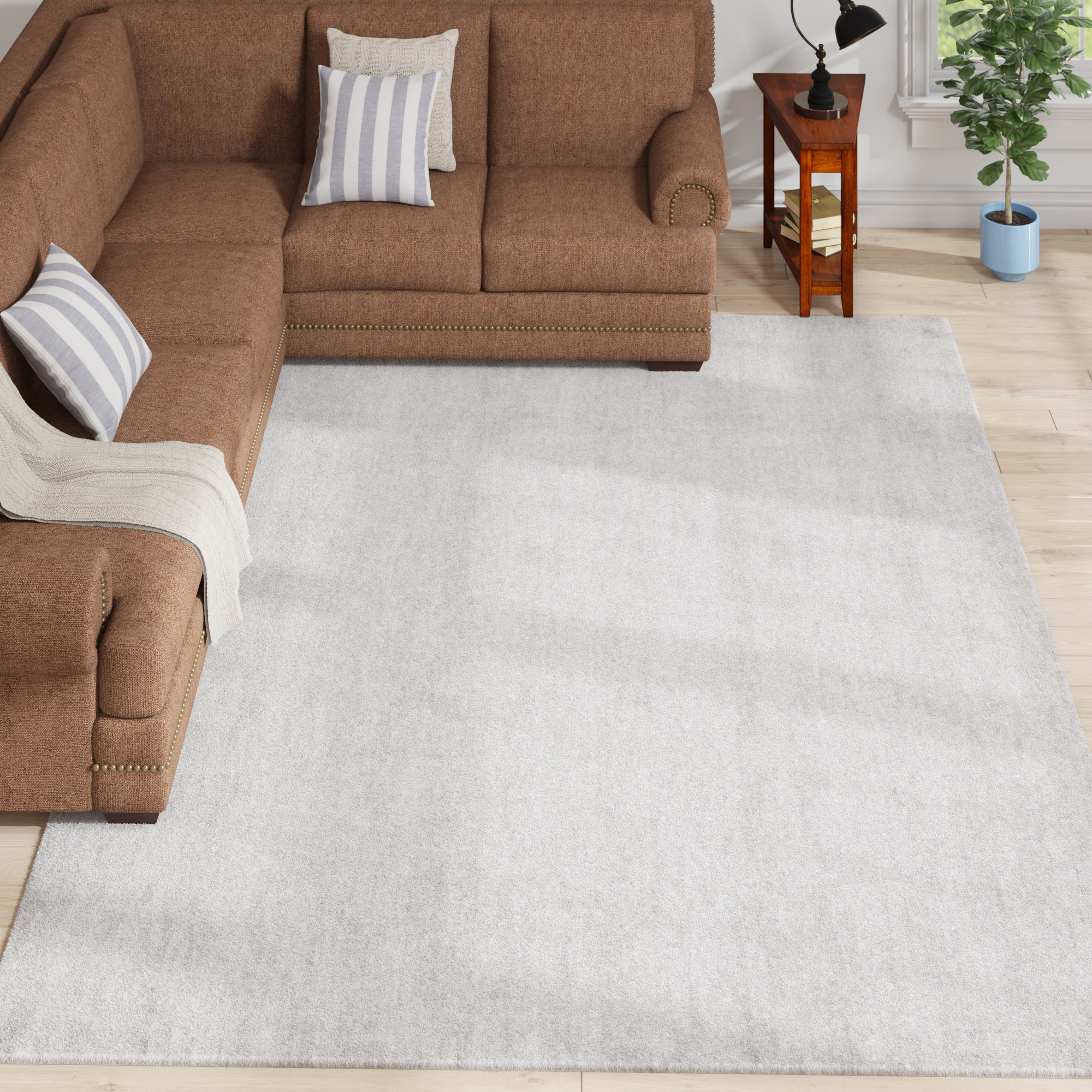 Lark Manor Moosup Handmade Gray Area Rug & Reviews Wayfair