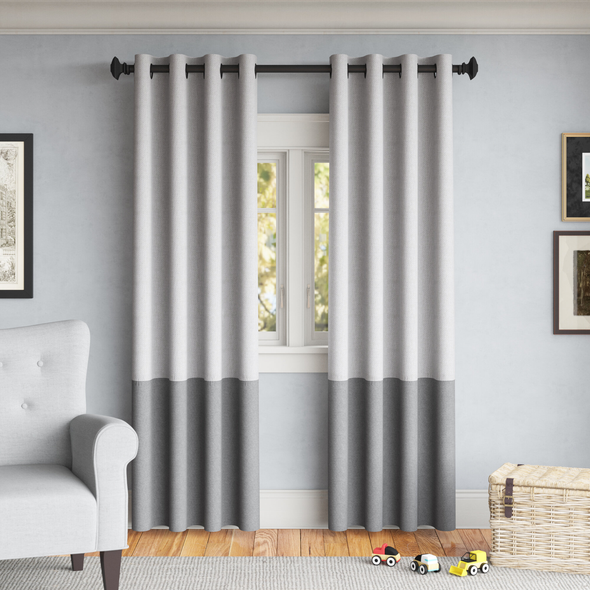 Andover Mills Vallejo Striped Blackout Thermal Grommet Single Curtain Panel Reviews Wayfair