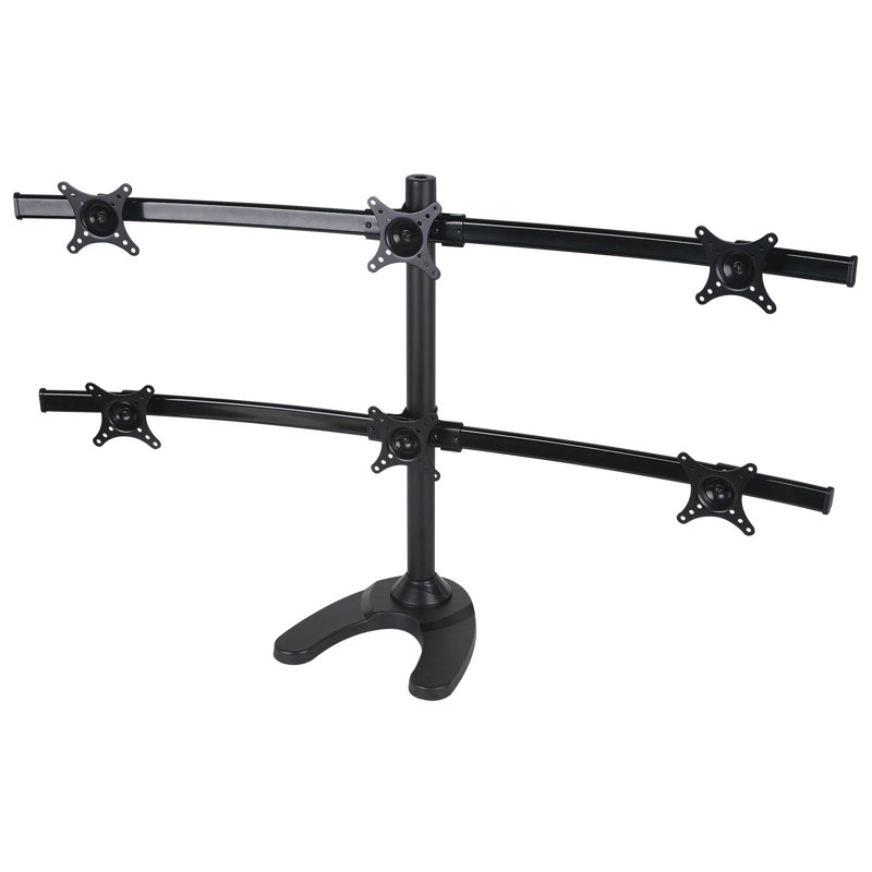 Vivo Lcd Monitor Heavy Duty Height Adjustable 6 Screen Desk Mount Reviews Wayfair