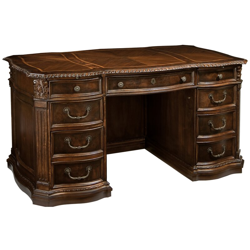Astoria Grand Chumley Solid Wood Executive Desk Wayfair