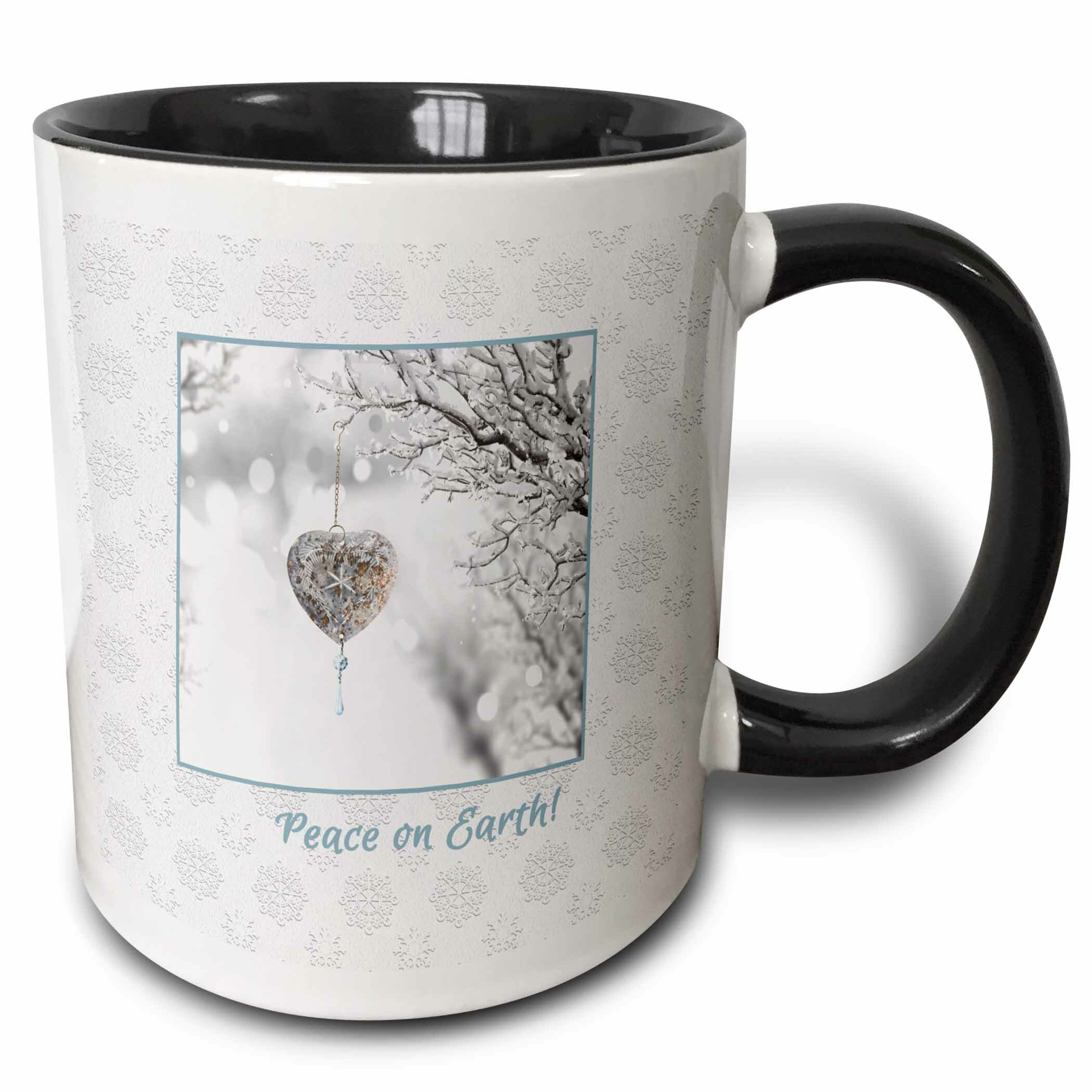 The Holiday Aisle Lake City Graceful Heart Ornament On Frozen Tree Branch Peace On Earth Coffee Mug Wayfair