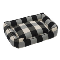 large plaid dog bed