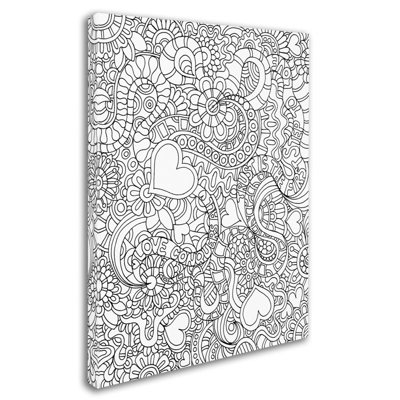 Trademark Art Mixed Coloring Book 49 By Kathy G Ahrens Graphic Art On Wrapped Canvas Wayfair