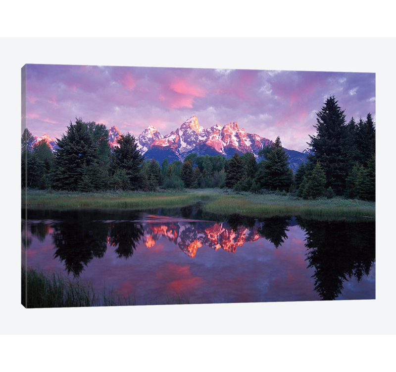 East Urban Home Teton Range At Sunrise Schwabacher Landing Grand Teton National Park Wyoming Photographic Print On Canvas Wayfair