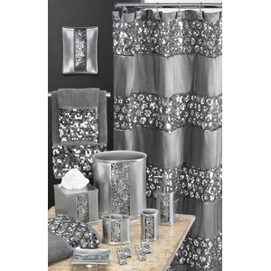 Brunilda Bedazzled Bling Fabric Shower Curtain