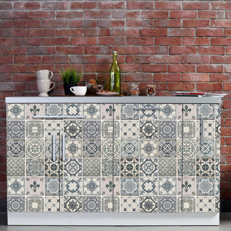 world menagerie kamberk vintage tiles wall sticker | wayfair.co.uk