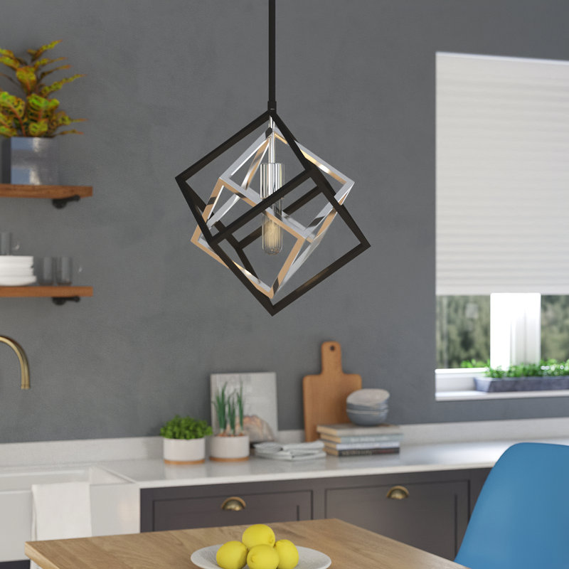 Brayden Studio Pederson 1 Light Single Geometric Pendant Reviews Wayfair