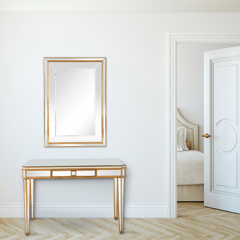 Everly Quinn Houston 48 Console Table And Mirror Set Wayfair Shop for mirrored console tables in console & sofa tables.