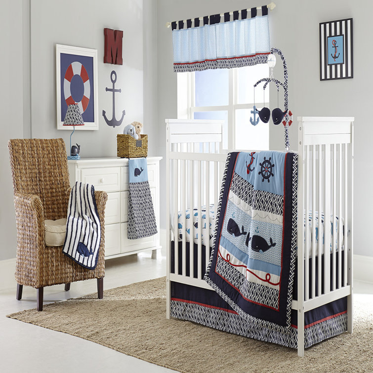 Nautica Kids Kids Whale Of Tale 4 Piece Crib Bedding Set Wayfair