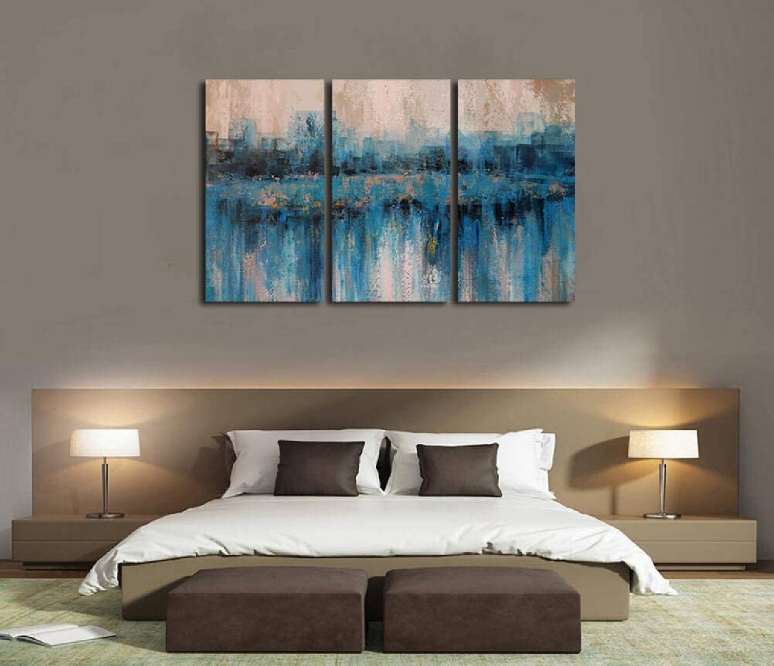 Wall Art Abstract Cityscape III Stretched Canvas ready to hang 