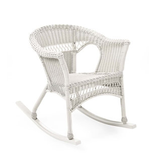 Resin White Wicker Rockers Wayfair Quickview Black Bright White