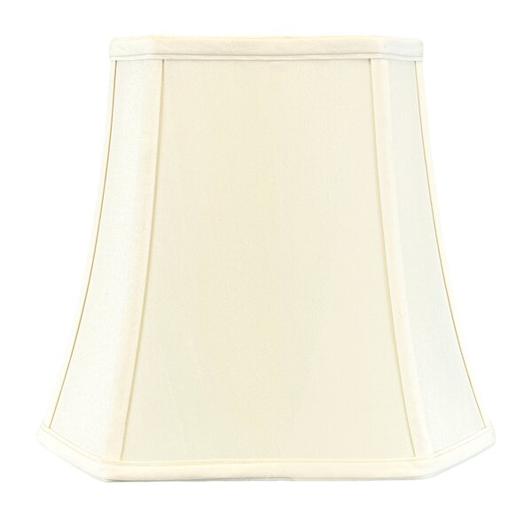 BEIGE Lampshade Rectangular Cut-Corner Lamp Shade Shantung Silk 14" 