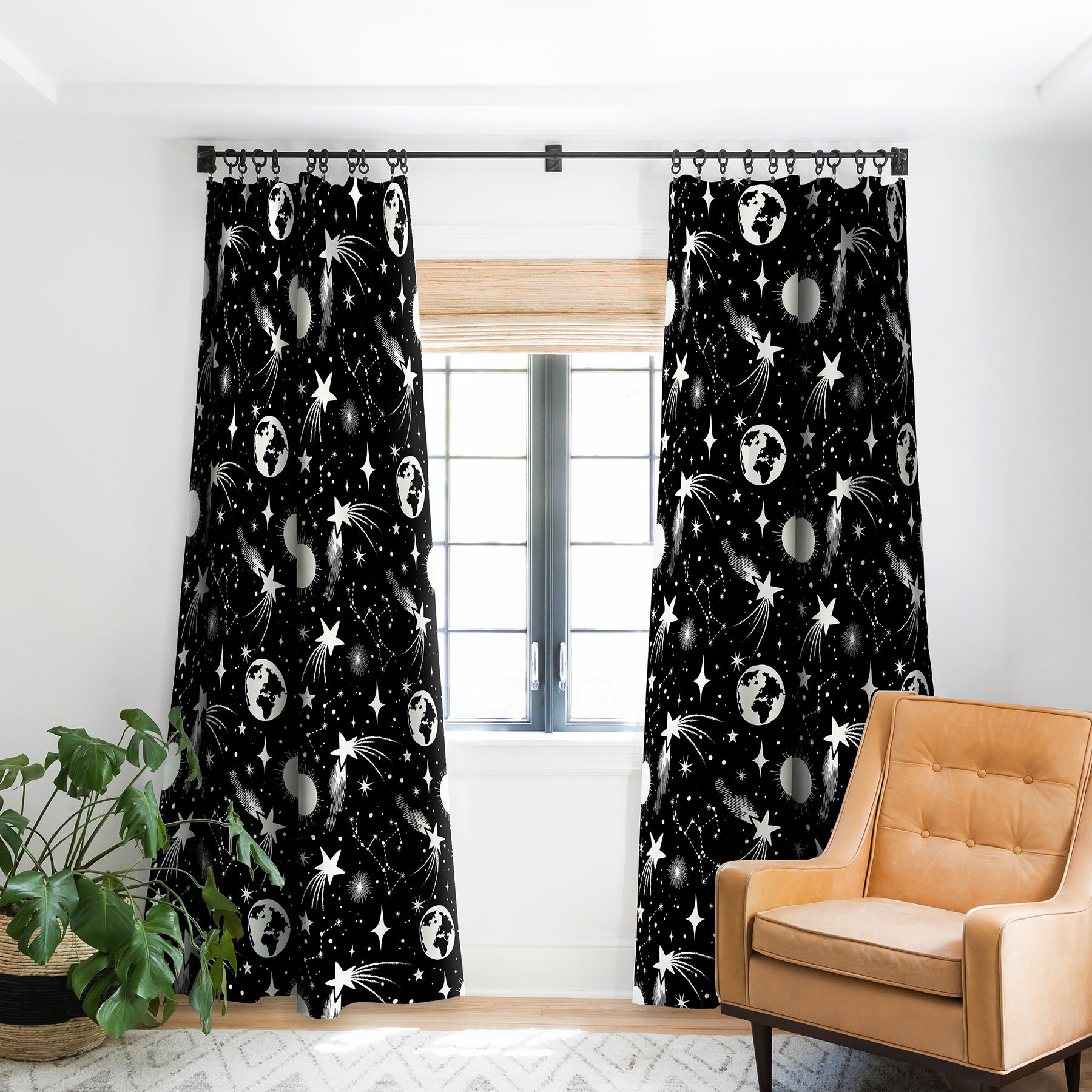 East Urban Home Heather Dutton Solar System Blackout Pinch Pleat