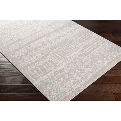 Swampscott Moroccan Area Rug in Beige/Grey