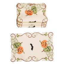 Set of 4 3dRose cst_4477_3 Halloween Spider and Crystal Web Ceramic Tile Coasters 