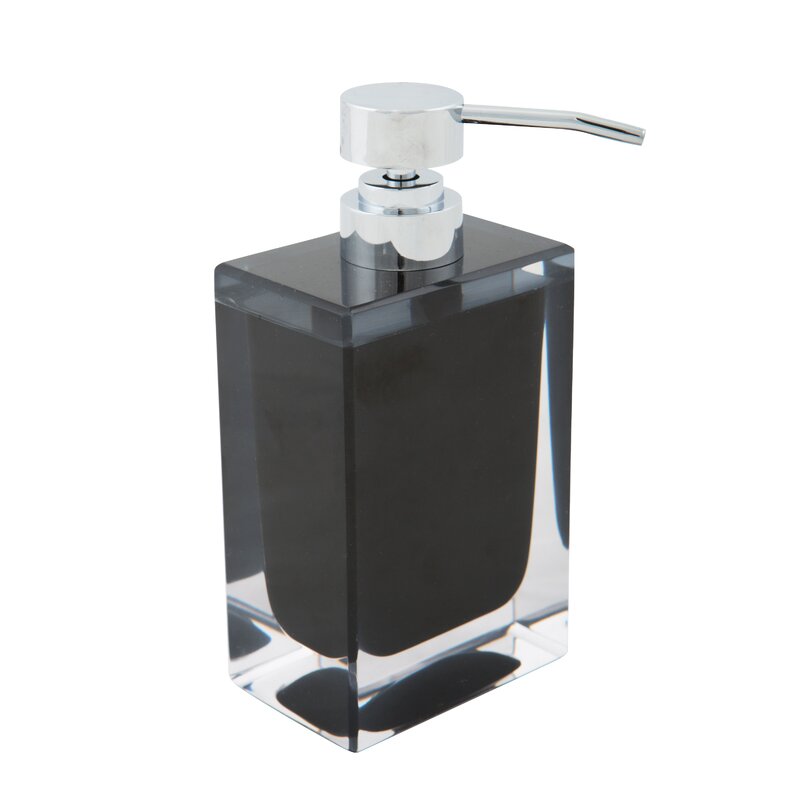 black soap dispenser pump
