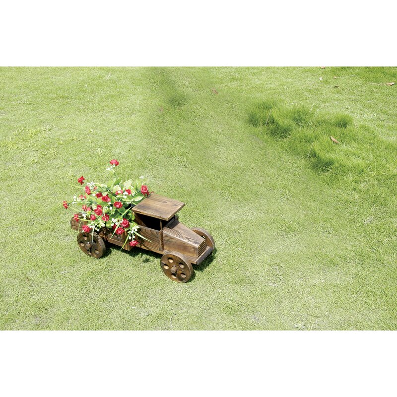 August Grove Wendell Wood Wheelbarrow Planter Wayfair.ca