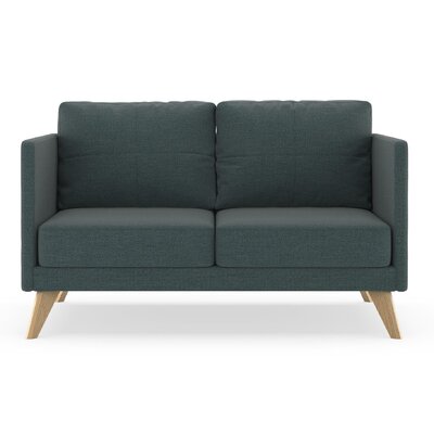 Coyle Oxford Weave Loveseat Corrigan Studio Finish Natural