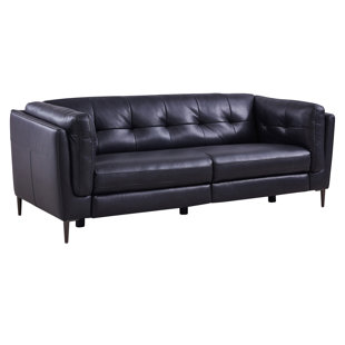 Goodner Leather Reclining Sofa by Latitude Run Read Reviews
