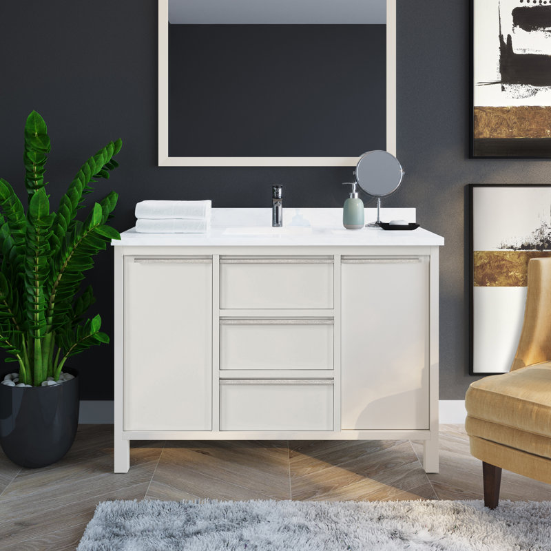 Martha Stewart Perry St Hudson 48 Single Bathroom Vanity Set Wayfair