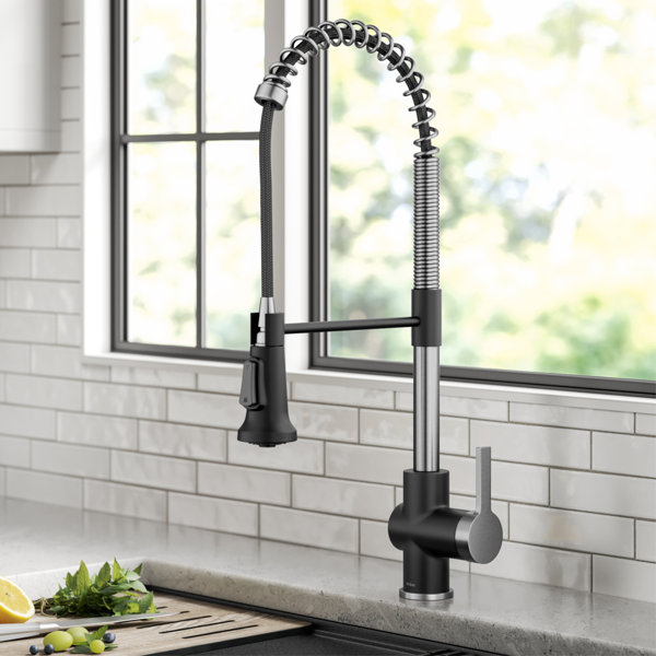 Pull Down Single Handle Kitchen Faucet with Accessories